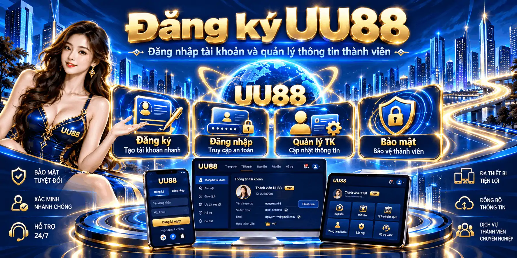 UU88 14 Đăng ký UU88 đăng nhập tài khoản và quản lý thông tin thành viên